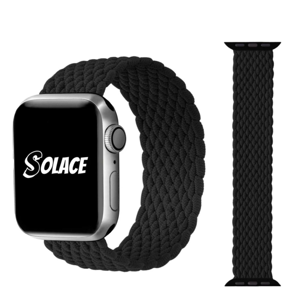 Solace Black Smartwatch with Braided Band